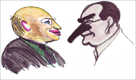 Georg Groddeck, Caricature